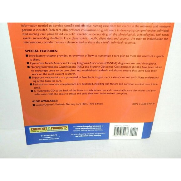 Delmar's Maternal-Infant Nursing Care Plans 2nd Edition Karla L. Luxner - Picture 6 of 8